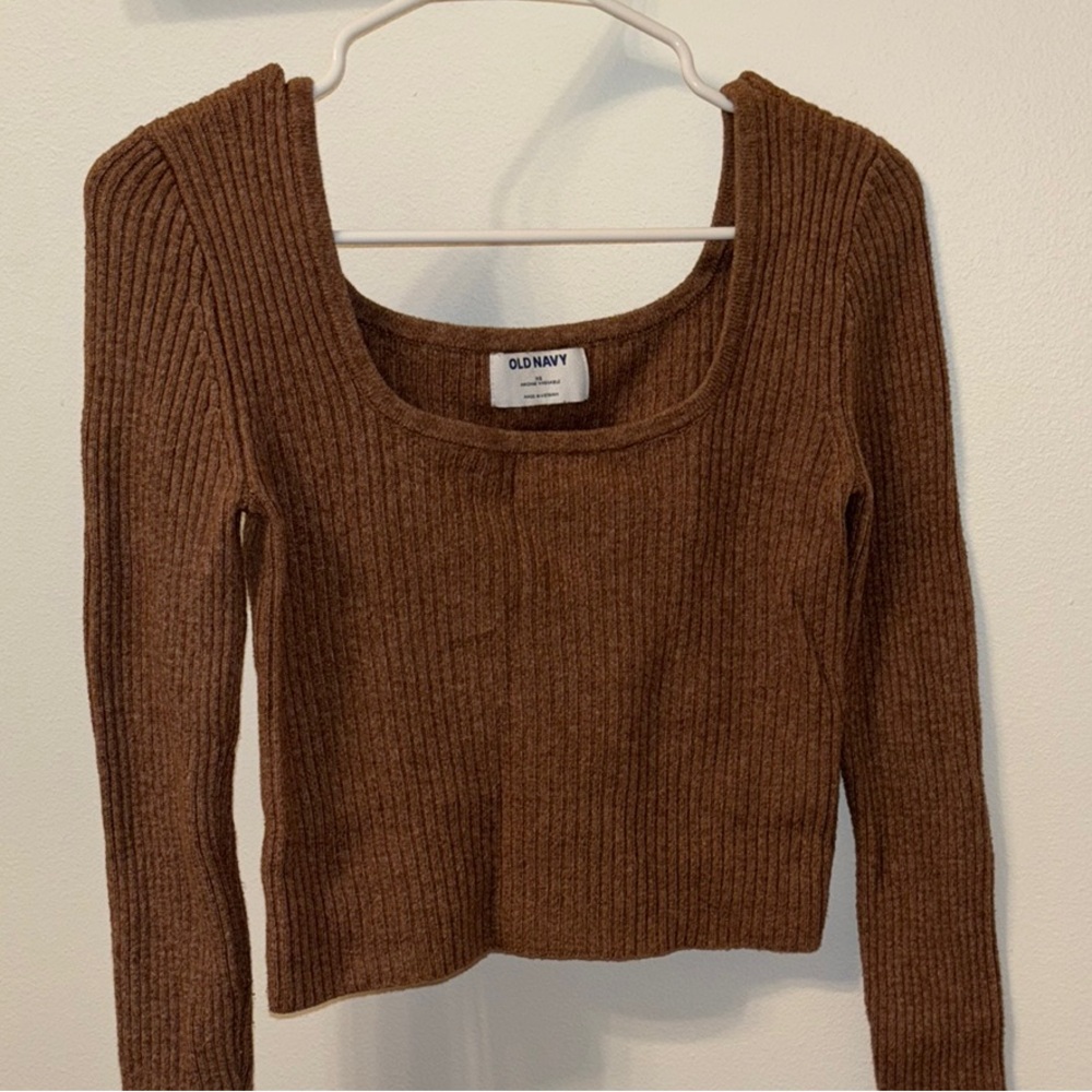 Old Navy Brown Ribbed Sweater